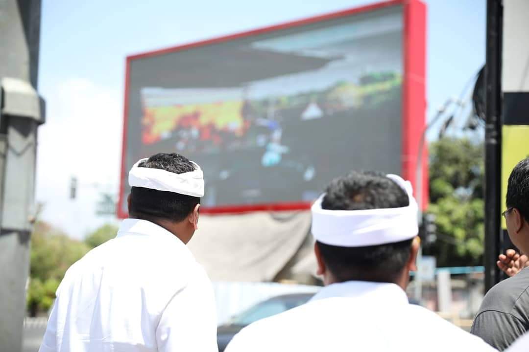 Nobar Timnas Vs Uzbekistan Di Videotrone Terbesar Di Bali Kilas Bali